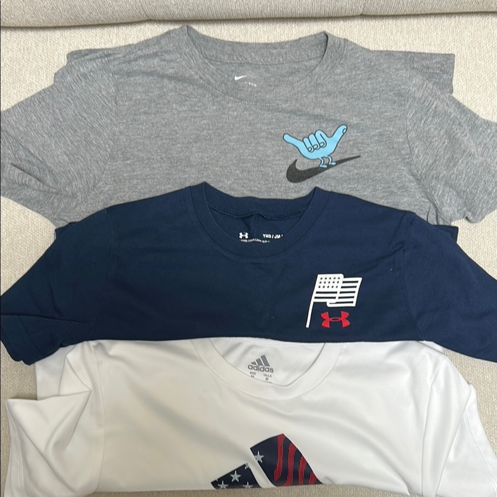 Under Armour Short Sleeve Tees in Gray and Blue